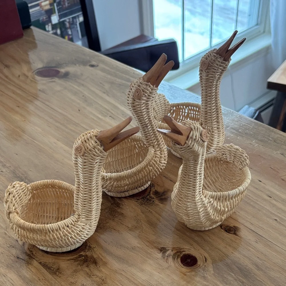 Woven Duck Basket Set - Natural Brown - Picture 8 of 12